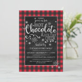 Invitation Chocolat Chaud Flocons de Neige & Carre (Debout devant)