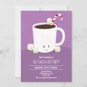 Invitation Chocolat chaud Lavande de cacao chaud fête de Noël (Devant)