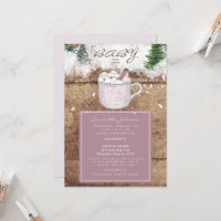 Chocolat chaud rose Bébé rustique C'est douche fro