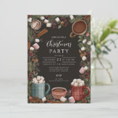 Invitation Chocolat Chaud Rustique de Noël (Debout devant)