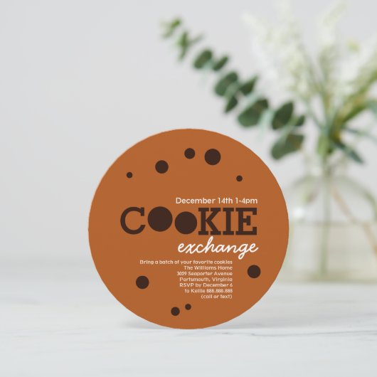 Invitation Chocolat Chip Cookie Exchange Party (Debout devant)