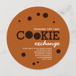 Invitation Chocolat Chip Cookie Exchange Party