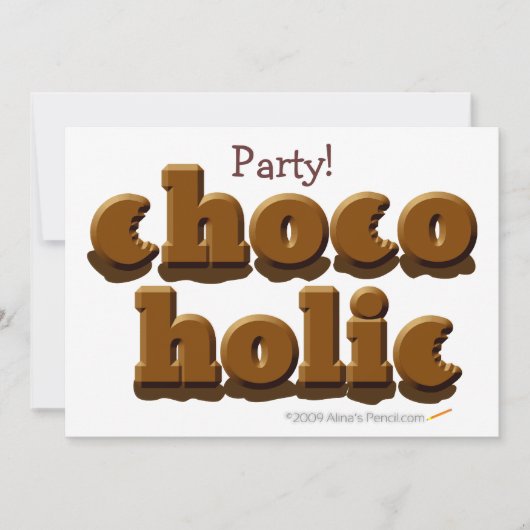 Invitation Chocolat Chocoholic (Devant)