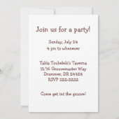 Invitation Chocolat Chocoholic (Dos)