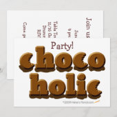 Invitation Chocolat Chocoholic (Devant / Derrière)