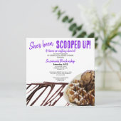 Invitation Chocolat crème glacée Scoop sur Fête des mariées g (Debout devant)