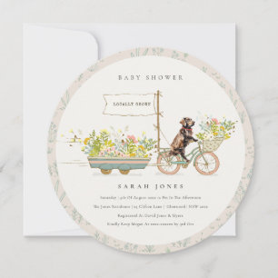 Invitation Chocolat Cultivé Localement Baby Shower Retriever