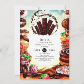 Invitation Chocolat d'aquarelle simple (Devant)