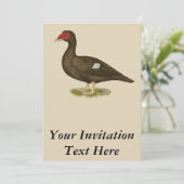 Invitation Chocolat de canard à moisissures (Debout devant)