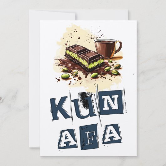 Invitation Chocolat de Dubai Kunafa un ami et un analyste de  (Devant)