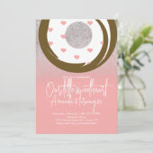 Invitation Chocolat Donuts Faux Paillettes Saint-Valentin    (Debout devant)
