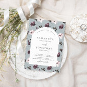 Invitation Chocolat et vanille Élégant Mariage floral