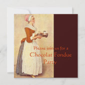 INVITATION CHOCOLAT FONDUE DÎNER FÊTE (Devant)