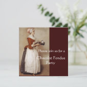 INVITATION CHOCOLAT FONDUE DÎNER FÊTE (Debout devant)