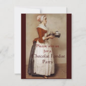 INVITATION CHOCOLAT FONDUE DÎNER FÊTE (Devant)