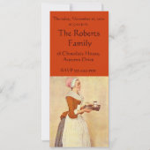 INVITATION CHOCOLAT FONDUE DÎNER FÊTE (Dos)