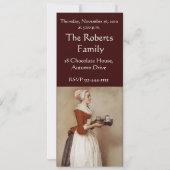 INVITATION CHOCOLAT FONDUE DÎNER FÊTE (Dos)