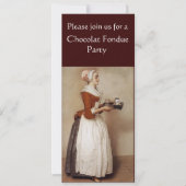 INVITATION CHOCOLAT FONDUE DÎNER FÊTE (Devant)