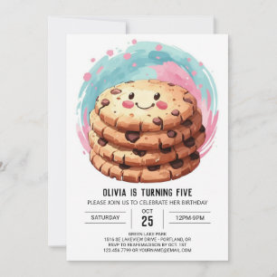Invitation Chocolat Girly Cookies en ligne Anniversaire