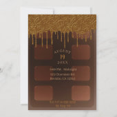 Invitation Chocolat Gold Chocolate Barre de sucré 16 Partie (Dos)