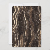 Invitation Chocolat Gold filme la Fête des mariées florale (Dos)