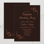 Invitation Chocolat Gold Floral Surprise 50e fête d'anniversa (Devant / Derrière)