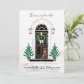 Invitation Chocolat Lab Labrador Retriever Fête (Debout devant)