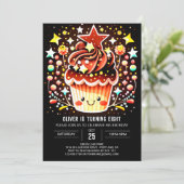 Invitation Chocolat magique Muffin Anniversaire (Debout devant)