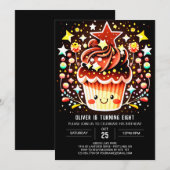 Invitation Chocolat magique Muffin Anniversaire (Devant / Derrière)
