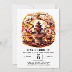 Invitation Chocolat magique pour enfants Anniversaire