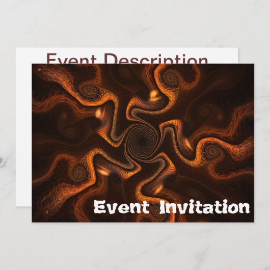 Invitation Chocolat mexicain (Devant / Derrière)