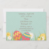 Invitation Chocolat mignon lapin et oeufs de Pâques Anniversa (Dos)