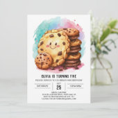 Invitation Chocolat Moderne en ligne Cookies Anniversaire (Debout devant)