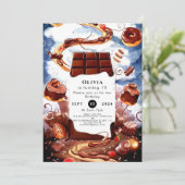 Invitation Chocolat Personnalisé Magique Anniversaire (Debout devant)
