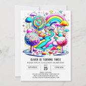 Invitation Chocolat sucré mignon Anniversaire (Devant)