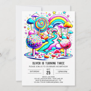 Invitation Chocolat sucré mignon Anniversaire