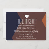 Invitation Chocolat Terracotta Nouvelle mission report (Devant)