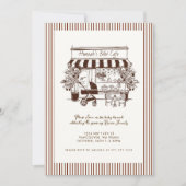 Invitation Chocolate Brown Bebe Cafe | bébé en préparation |  (Devant)