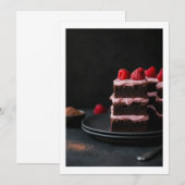 Invitation chocolate cake (Devant / Derrière)