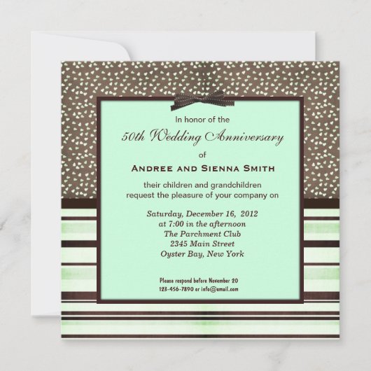 Invitation ChocoMint 50e anniversaire de mariage (Devant)