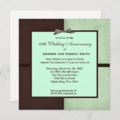 Invitation ChocoMint 50e anniversaire de mariage (Devant / Derrière)