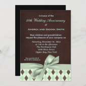 Invitation ChocoMint Anniversaire de mariage (Devant / Derrière)