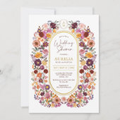 Invitation Chocs Chic Fleurs Wedding shower Monogramme (Devant)