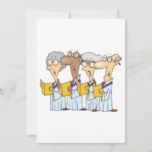 Invitation Chœur de l'église de citoyens seniors de dessin an