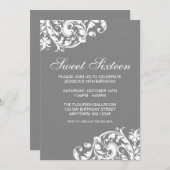 Invitation Choisir un parfum à fleurs couleur 16 Anniversaire (Devant / Derrière)