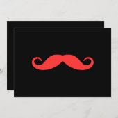 Invitation Choisir une moustache couleur sur le noir (Devant / Derrière)
