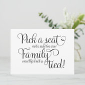 Invitation Choisissez un siège et non un camp nous sommes une (Debout devant)