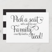 Invitation Choisissez un siège et non un camp nous sommes une (Devant / Derrière)