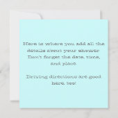 Invitation Choisissez votre annonce de naissance bébé à bord  (Dos)