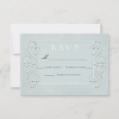 Invitation Choix de menu de réponse pour un mariage élégant b (Devant)